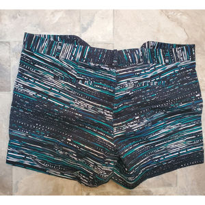 Attention Black White Teal Green Business Casual Shorts Womens Size 16 Contempo.